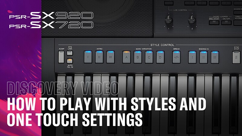 So spielen Sie mit Styles und One Touch Settings