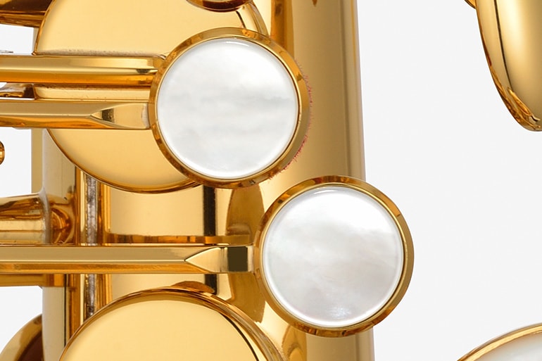 Perlmutt-Klappenauflage