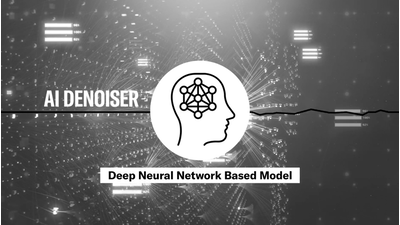 Illustration, die das Konzept des AI Denoisers darstellt