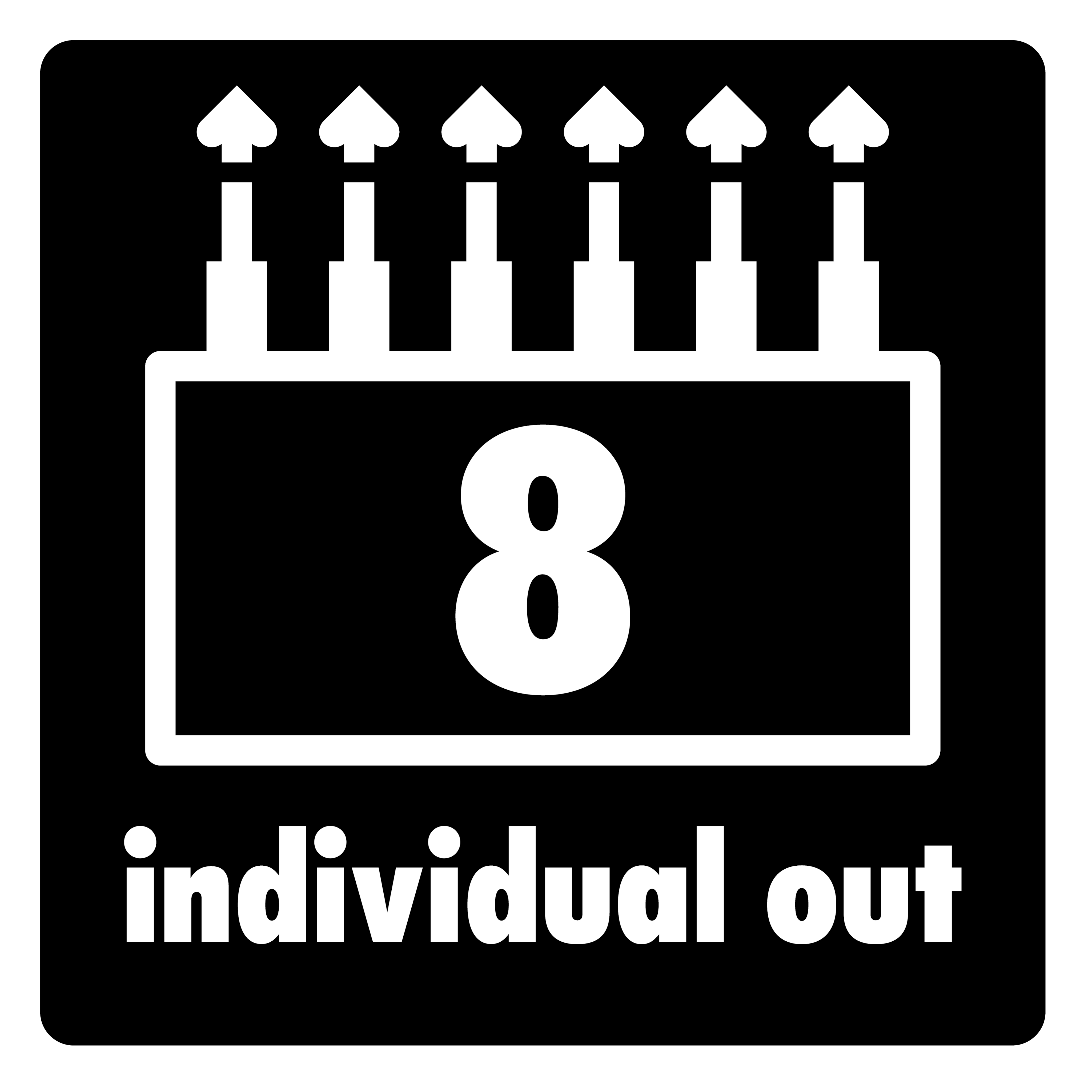 Acht Ausgänge zum separaten Senden von Drum- und Effektkanälen an die PA