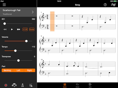 Spielen Sie Ihre Lieblingslieder mit der "Audio To Score" Funktion