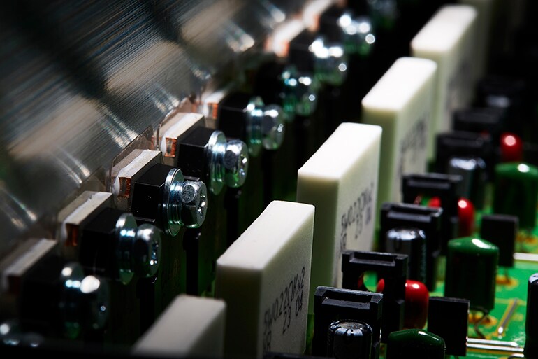 Die interne Platine des RX500A.