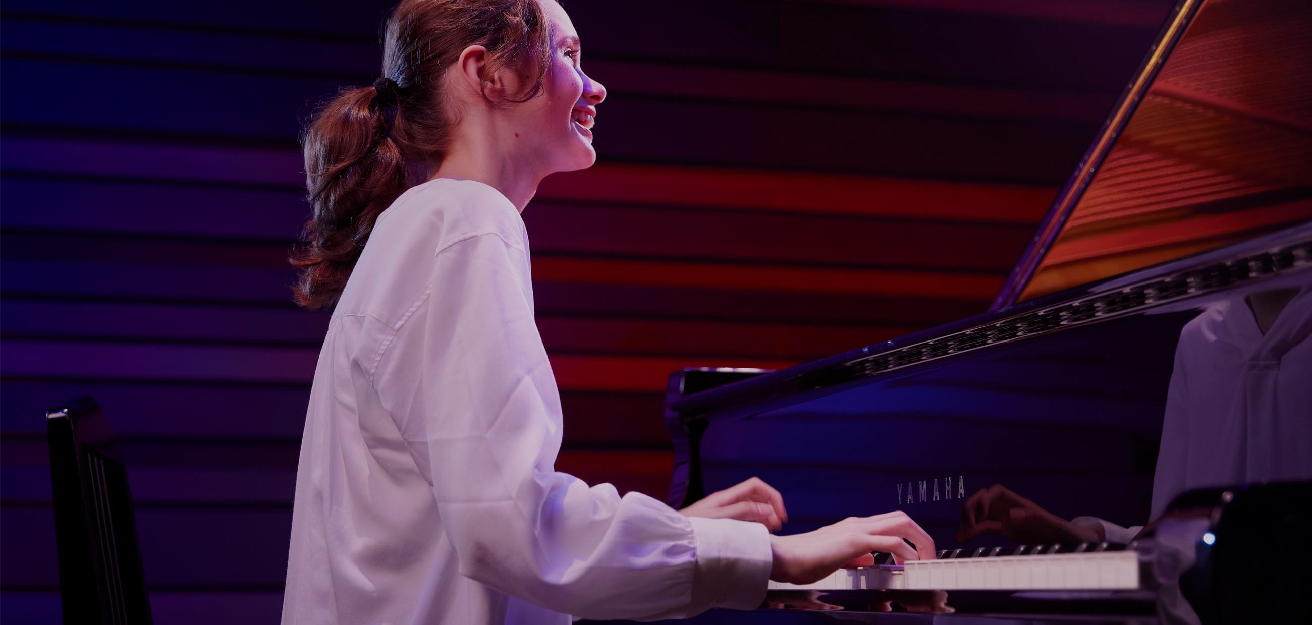 Emma Hansen, 13 Jahre alt. Lernt Keyboard und Klavier an der Yamaha Music School