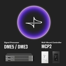 Commercial Installation Solutions Ecosystem with Signal Processors DME5 / DME3, Wall-Mount Controller MCP2