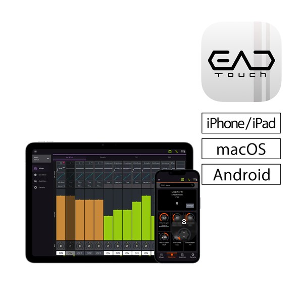 Symbol und Bedienoberfläche der EAD Touch App