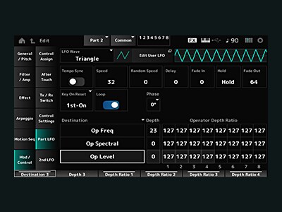 Part LFO destination for AN-X and FM-X