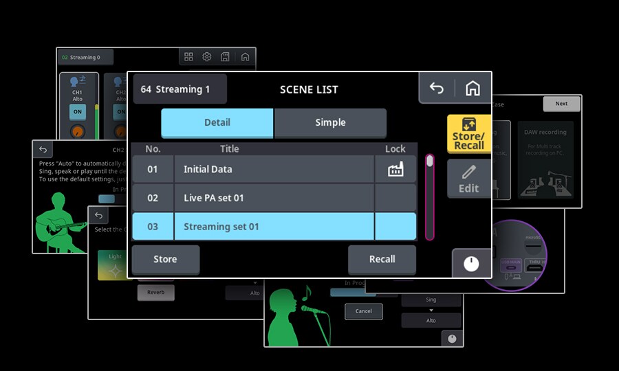 Yamaha URX44V: Schnelle Setup-Änderungen mit Szenenabruf